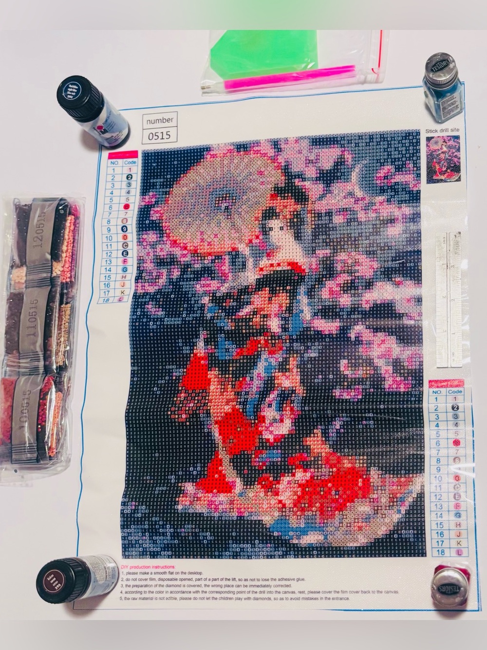 New Geisha In The Moonlight 5D DIY Diamond Painting Kit, 12x16"